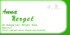 anna mergel business card